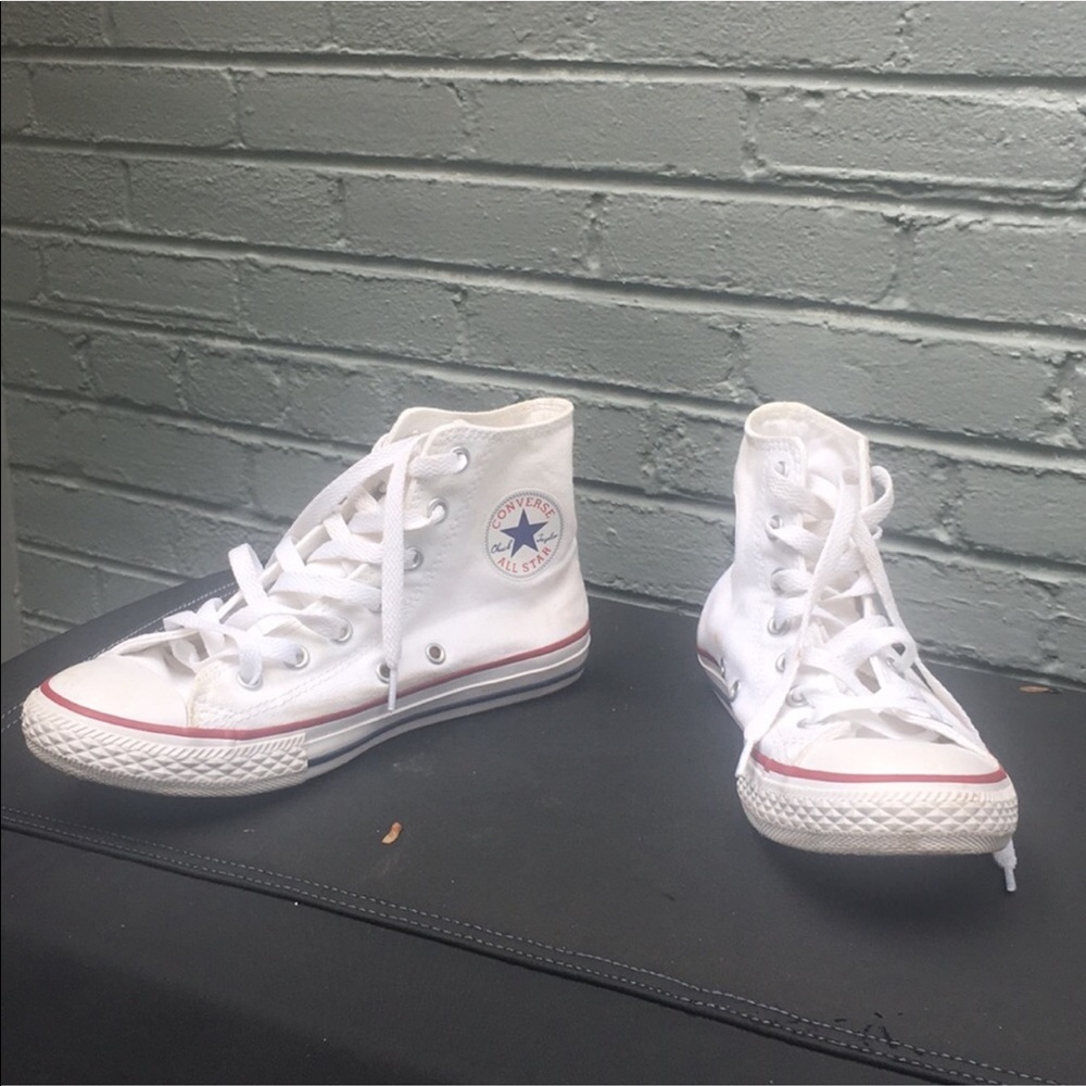 White converse high tops